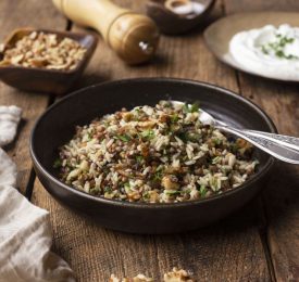 Mujendra (Cypriot Rice with  Walnuts Stuffing)