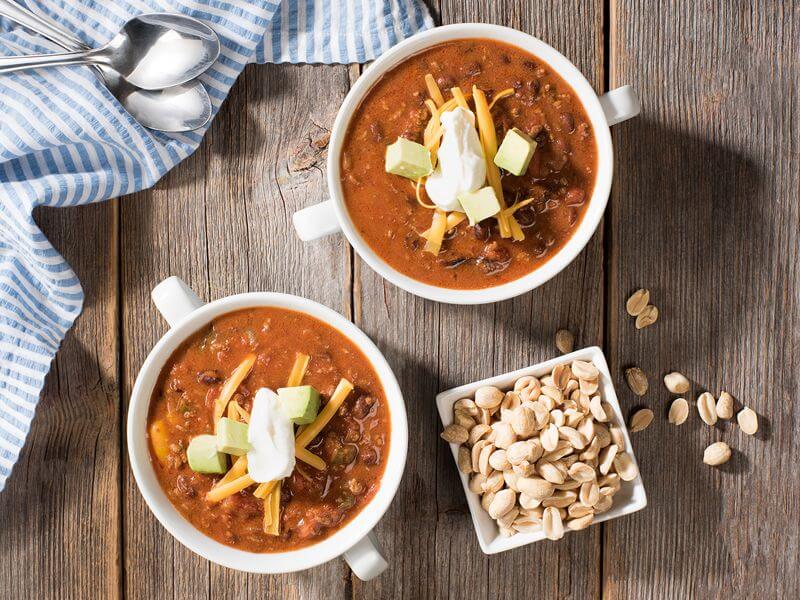 Pepper And Peanut Beef Chili
