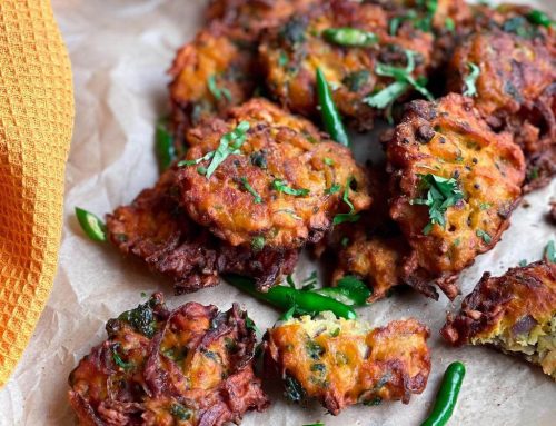 Sweet Potato and Onion Fritters with Nuts